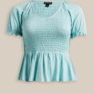 TORRID Cotton Modal Slub Smocked Short Sleeve Babydoll